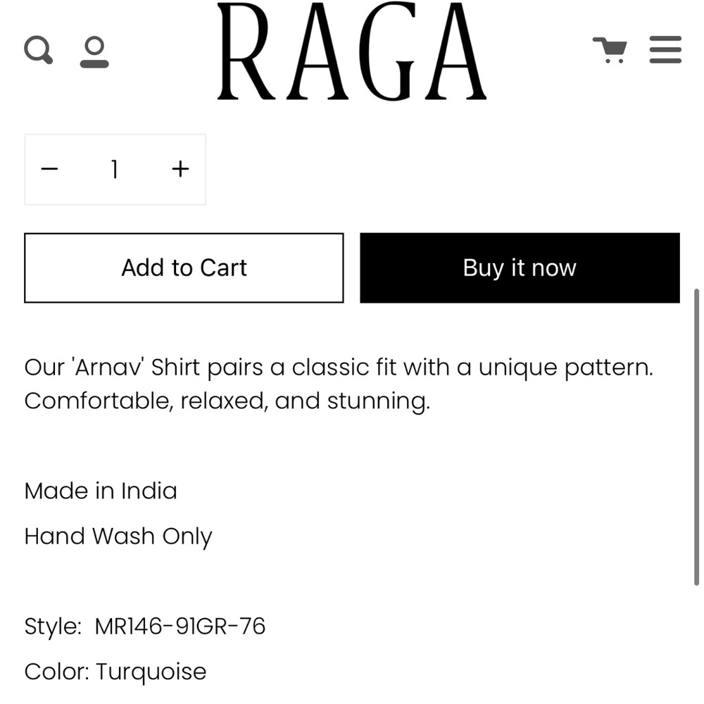 RAGA Arnav Multicolor Patchwork Button Down Men S… - image 10